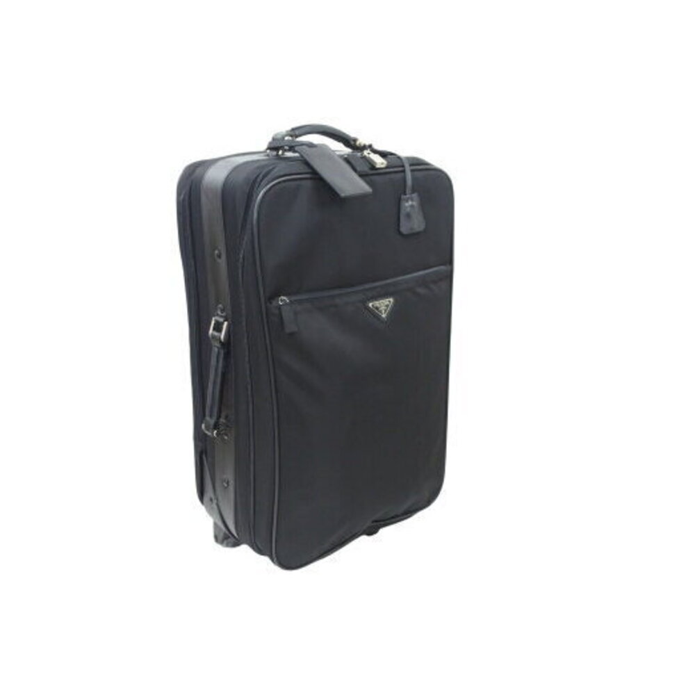 Prada Carry Bag Double Casters Triangle Logo Black - Picture 3 of 8